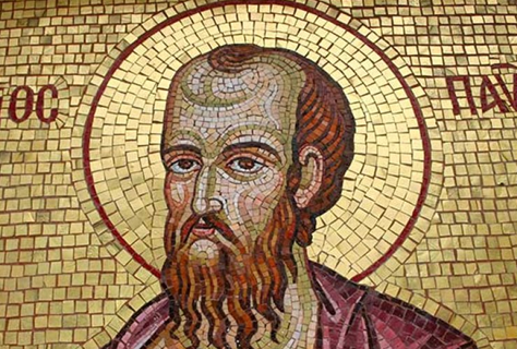 Mosaico con il volto di San Paolo