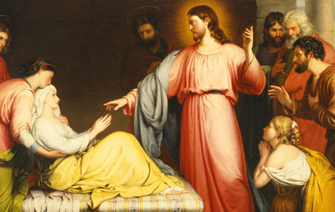 Guarigione della suocera di Pietro di John Bridges, diciannovesimo secolo.