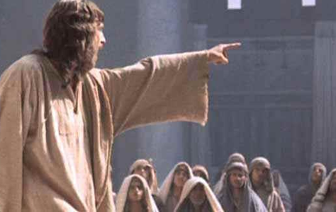 La scena del “Guai a voi...” tratta dal film Gesù di Nazareth di F. Zeffirelli